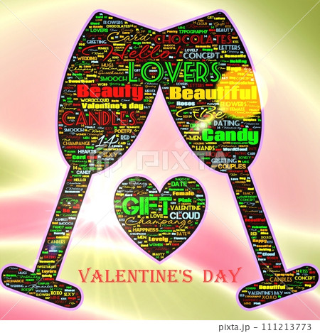 Word Cloud of the Happy Valentine's Day as background Word Cloud of the Happy Valentine's Day as background 111213773