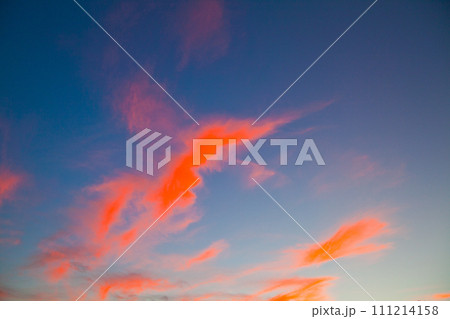Serene Sunset Sky with Vibrant Pink and Orange Clouds in Fort Wayne, Indiana Serene Sunset Sky with Vibrant Pink and Orange Clouds in Fort Wayne, Indiana 111214158