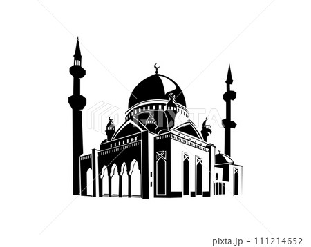 mosque silhouette vector isolate background Ramadan kareem mosque silhouette vector isolate background Ramadan kareem 111214652