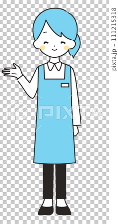 Light blue｜Female clerk guiding you｜Right hand 111215318
