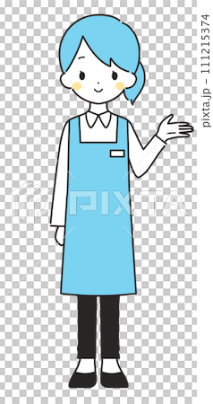 Light blue|Female clerk guiding you|Left hand Light blue|Female clerk guiding you|Left hand 111215374