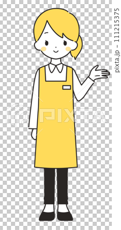 Yellow｜Female clerk guiding you｜Left hand 111215375