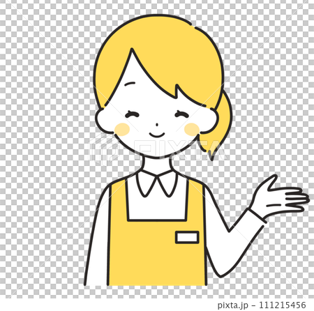 Yellow｜Female clerk guiding you｜Left hand 111215456