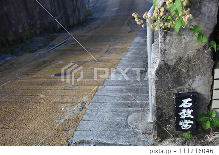 石敢當のある路地風景_那覇 111216046