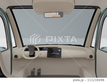 デジタルコックピット装備されている電動宅配車のインテリアイメージ。 111216096