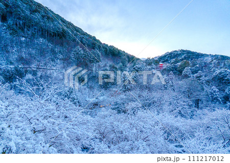 霧氷に覆われた山 霧氷に覆われた山 111217012