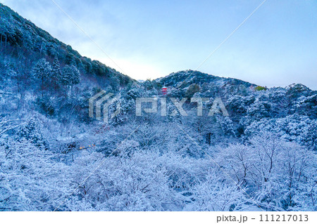 霧氷に覆われた山 霧氷に覆われた山 111217013