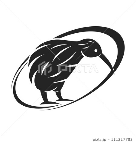 Kiwi Bird Logo template Isolated. Brand Identity. Icon Abstract Vector graphic 111217782