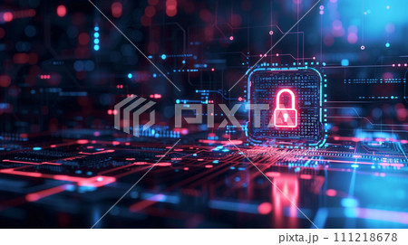 【AI生成画像・AIイラスト】サイバー空間とセキュリティ 111218678