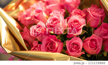 【AI生成画像・AIイラスト】バラの花束 111219860