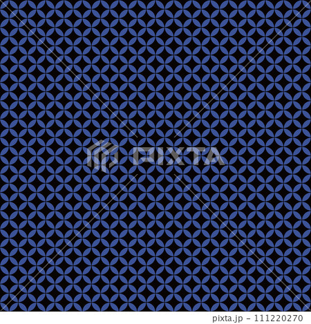 花七宝模様　S　9月 黒×サファイアカラーSapphire 慈愛　誠実 111220270