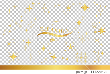 Golden glitter parts set 111220370