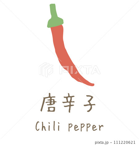 唐辛子　Chili pepper　イラスト 111220621