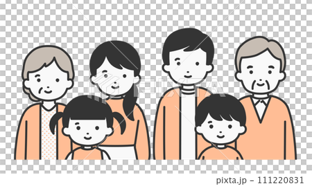 3 generations of people illustration material 3 generations of people illustration material 111220831