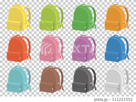 Set of backpack illustrations Set of backpack illustrations 111221552