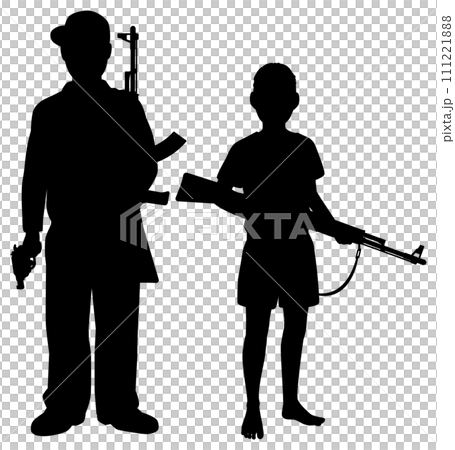 銃を持った少年兵 銃を持った少年兵 111221888