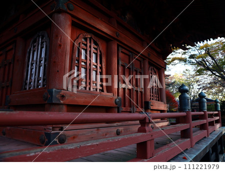 日吉八幡神社の三重塔正面 日吉八幡神社の三重塔正面 111221979