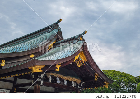 愛知 真清田神社 拝殿と本殿 111222789