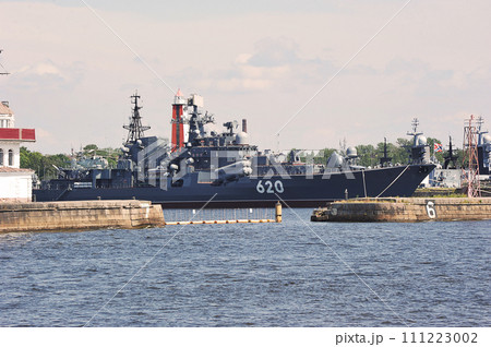 a warship in the port of Kronstadt a warship in the port of Kronstadt 111223002