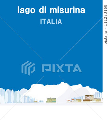 ミズリーナ湖　lago di misurina　ドロミーティ　dolomiti　イタリア　冬 111223169