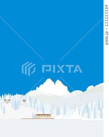 ミズリーナ湖　lago di misurina　ドロミーティ　dolomiti　イタリア　冬 111223184