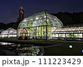 夏季ライトアップされた、名古屋市東山植物園温室 111223429