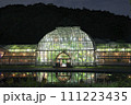 夏季ライトアップされた、名古屋市東山植物園温室 111223435