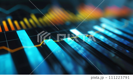 株価チャートのイメージ	 111223791