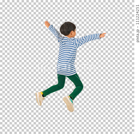 ジャンプする男の子の後ろ姿 手作業で精密に切り抜いた背景透過全身写真PNG ジャンプする男の子の後ろ姿 手作業で精密に切り抜いた背景透過全身写真PNG 111224251
