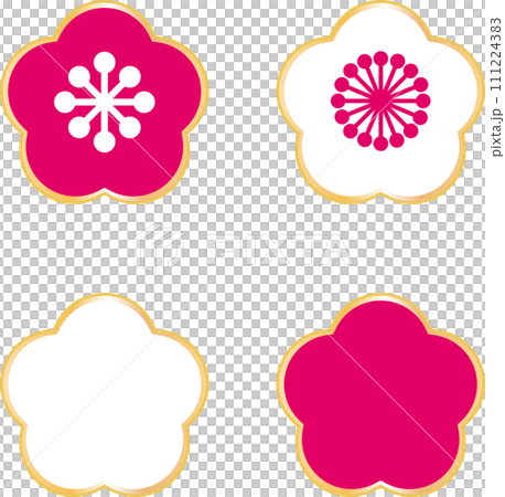 Icon decoration decoration plum blossom spring copy space vector illustration material set Icon decoration decoration plum blossom spring copy space vector illustration material set 111224383