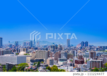 博多 市街 の パノラマビュー 【 九州 福岡市 の 都市風景 】 博多 市街 の パノラマビュー 【 九州 福岡市 の 都市風景 】 111224477