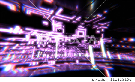 VJ トンネル 基地 未来都市 サイバー空間 紫 [別Verあり] 111225156