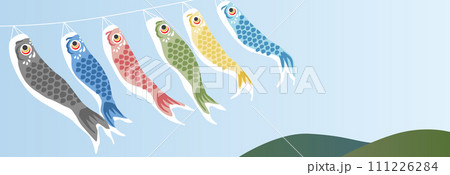 空を泳ぐ鯉のぼり 111226284