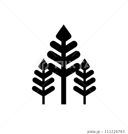 Hickory forest tree icon 111226763