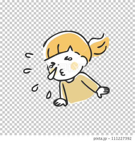 孩子打噴嚏的插圖 111227392