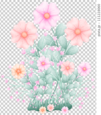Hand-Drawn Watercolor flower Clipart: Create Beautiful Floral Designs with Ease Hand-Drawn Watercolor flower Clipart: Create Beautiful Floral Designs with Ease 111228060
