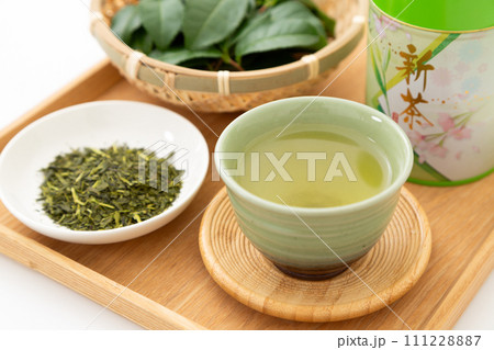 緑茶と茶葉 111228887