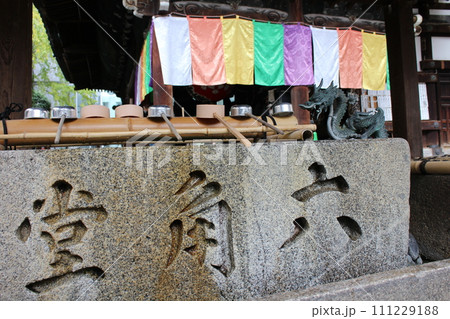 京都　頂法寺 六角堂の手水舎 111229188