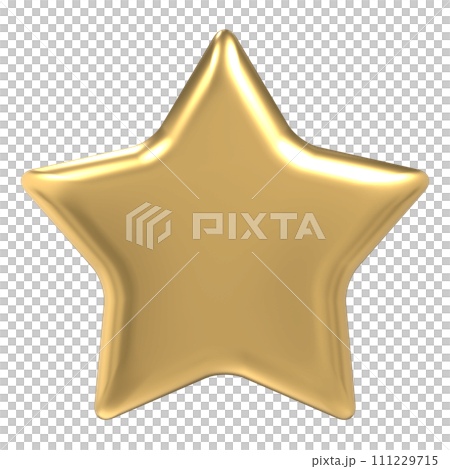 3D golden star. Shiny golden star. Gold star icon. Golden star isolated 3d rendering 3D golden star. Shiny golden star. Gold star icon. Golden star isolated 3d rendering 111229715