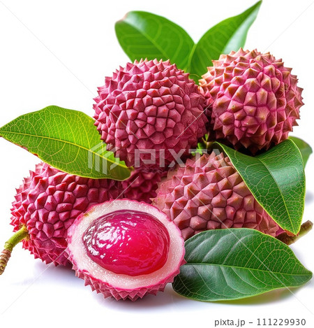 Liche fruit on white background 111229930