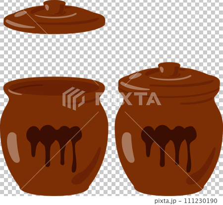 A jar with an open lid and a jar with a closed lid 111230190