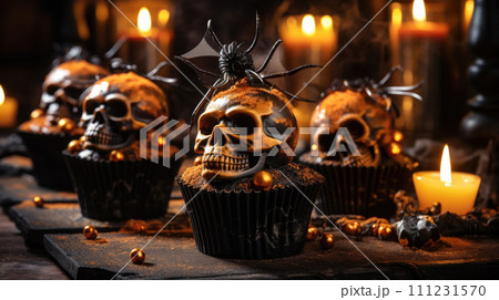 Eerie Halloween sweets, spine-chilling treats for a scary 111231570