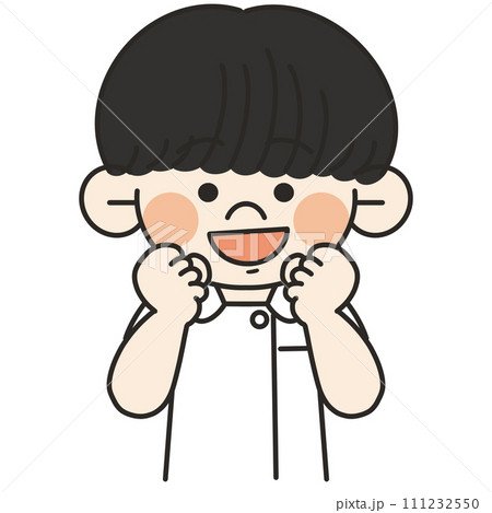 男性看護師が笑顔でガッツポーズをしているイラスト 男性看護師が笑顔でガッツポーズをしているイラスト 111232550