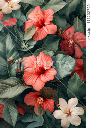 Background with exotic plants 111232790