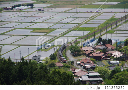 山口線 船平山俯瞰 DLやまぐち号 DE10重連 山口線 船平山俯瞰 DLやまぐち号 DE10重連 111233222