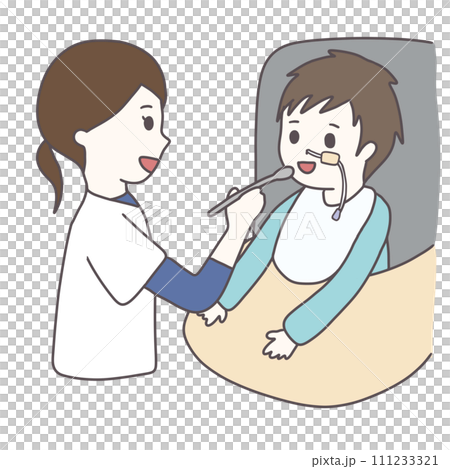 A nurse assisting a disabled child with an NG tube with meals (color) 111233321