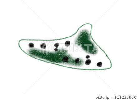 オカリナのアンティークなイラスト 111233930