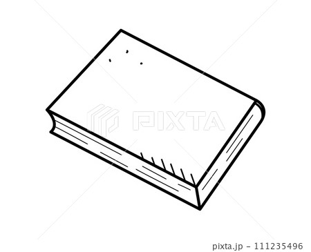 Book doodle icon. Vector illustration on a white background. 111235496