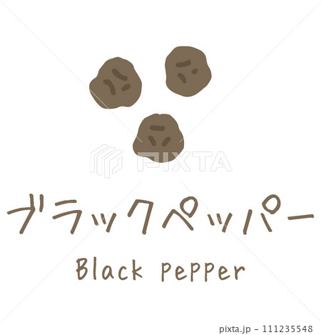 ブラックペッパー　Black pepper　イラスト 111235548