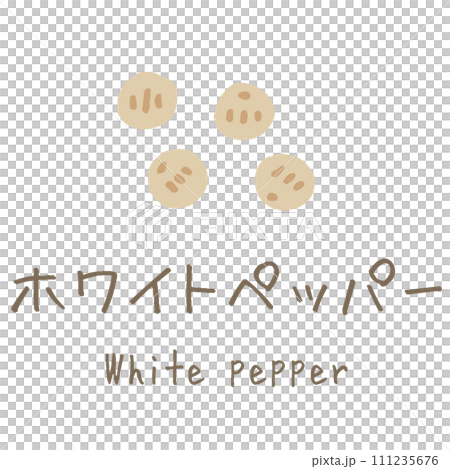 ホワイトペッパー White pepper イラスト ホワイトペッパー White pepper イラスト 111235676